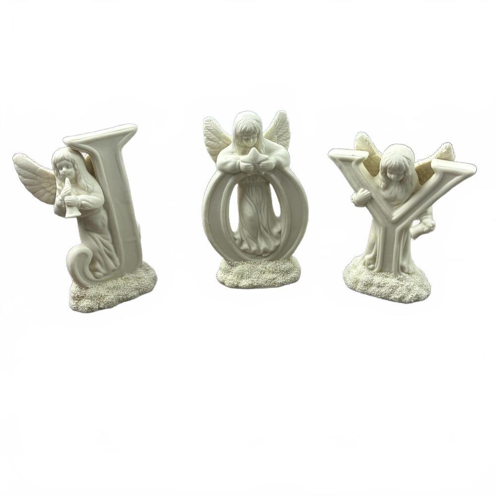 Dicksons JOY Porcelain Angels Set Christmas Holiday Religious